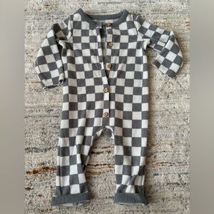 Baby 6-9 month checkered outfit